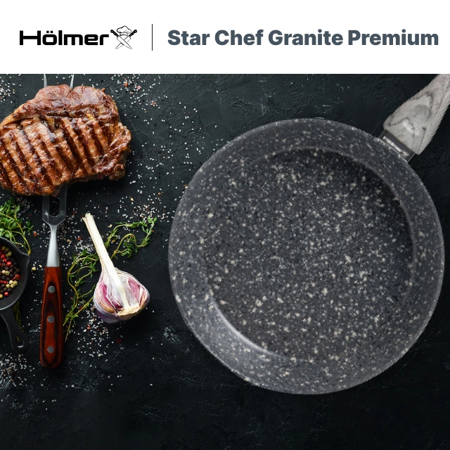 Кованая сковорода с крышкой Hölmer FP-22326-SWMGBL Star Chef