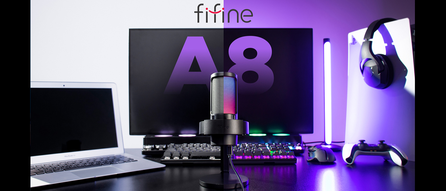 Микрофон конденсаторний Fifine A8 RGB Black (A8_MICRO) – фото, отзывы ...