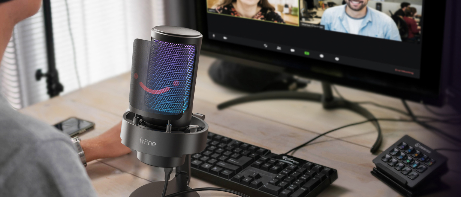 Микрофон конденсаторний Fifine A8 RGB Black (A8_MICRO) – фото, отзывы ...